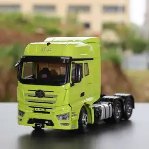 一汽解放原厂1:24车模解放j7牵引头工程运输卡车合金仿真汽车模型