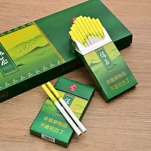 正品 烟茶烟薄荷味非烟草专卖烟香烟焑细支一条水果味茶叶烟男女士