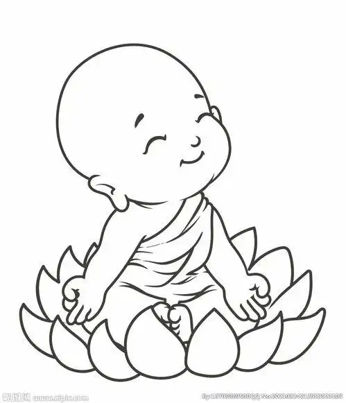 小和尚简笔画 禅意小和尚简笔画