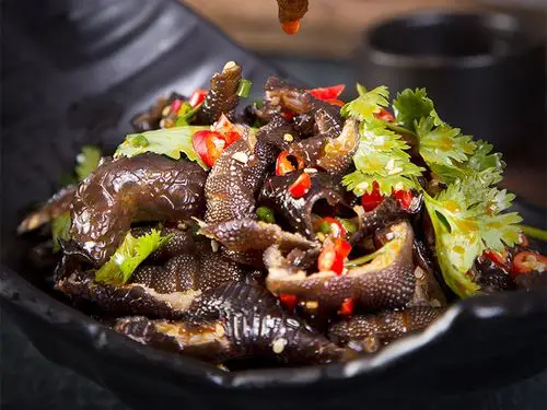 250g开袋即食冷素菜半成品食材麻辣无骨鸡爪凉拌去骨黑鸡脚