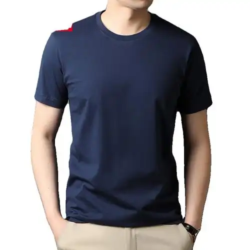 恒源祥100纯棉短袖t恤男夏季圆领白色上衣半袖男士打底衫体桖丅