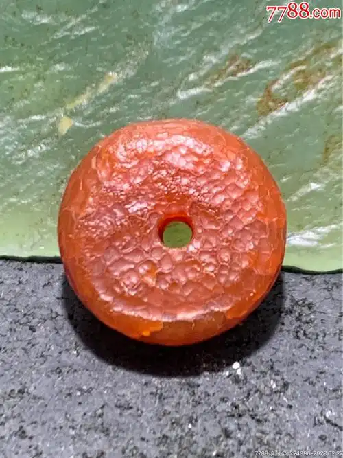 放福利!精美风化纹红龙纹玛瑙墩子一颗,_价格6元_第1张