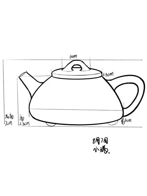 正把壶今天画一个石瓢壶03