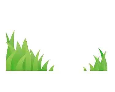 卡通绿色小草装饰背景素材