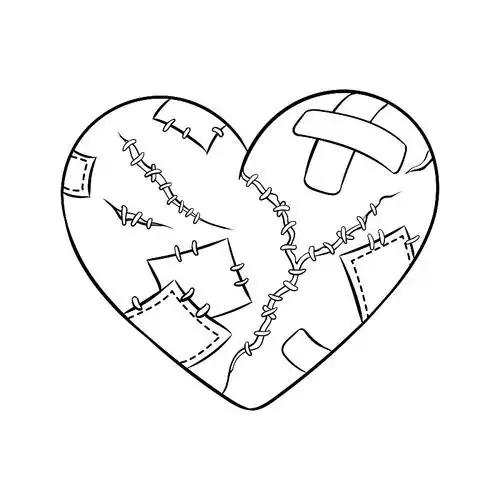 破碎的心隐喻波普艺术