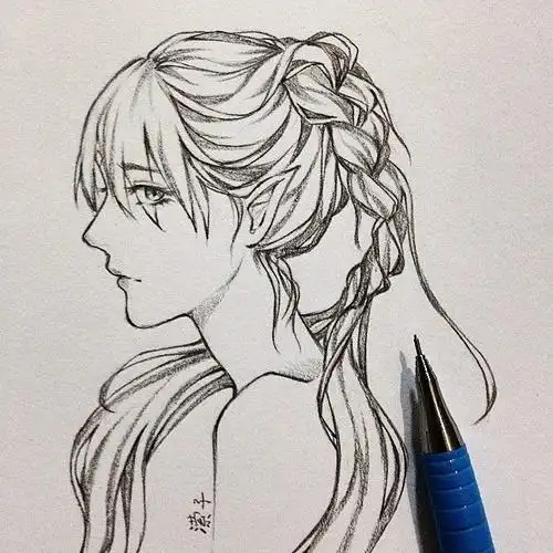 人物动漫侧脸简笔画图片教程女生侧脸闭眼怎么画女生侧脸闭眼简笔画