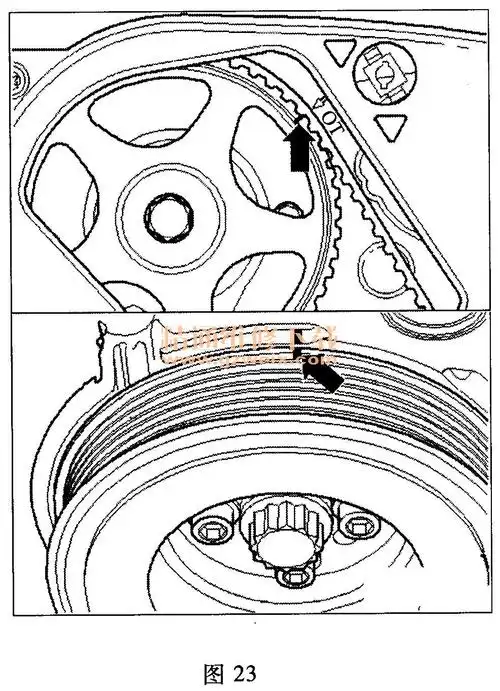 奥迪a6l20lbpj发动机正时校对方法