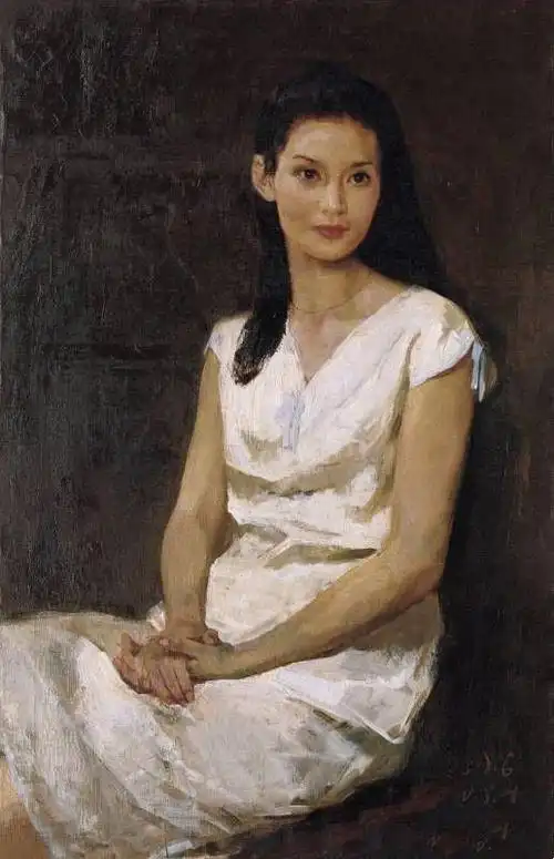 《人物肖像》油画 吴云华