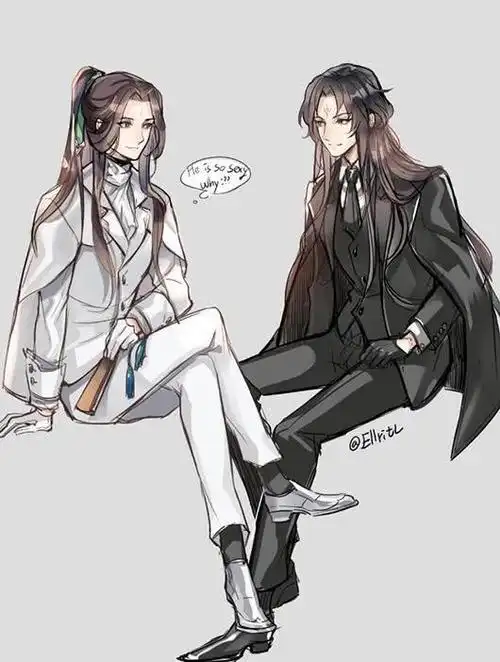 渣反冰秋帅气的现代装长发冰妹真好看现代重逢好想哭