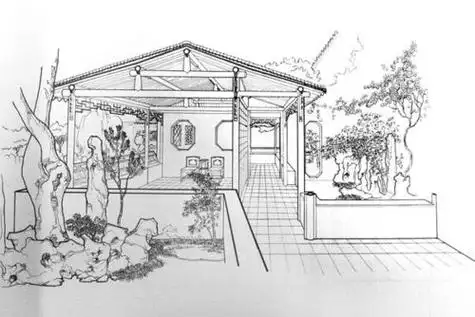 古风建筑简笔画 中国古风建筑简笔画