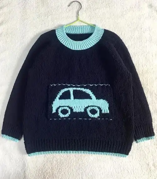 【男孩毛衣】帅哥小汽车毛衣———雪尼尔套头衫(解药附后)