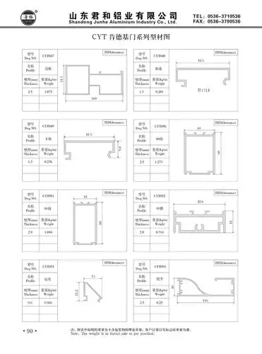 cyt肯德基门系列型材图