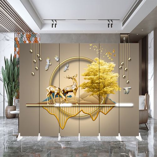 零梦屏风挡床头 现代简约可定做屏风隔断客厅酒店简易折叠移动房间办