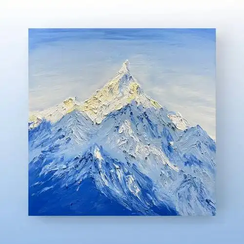 油画棒画愚人溶化所有雪山