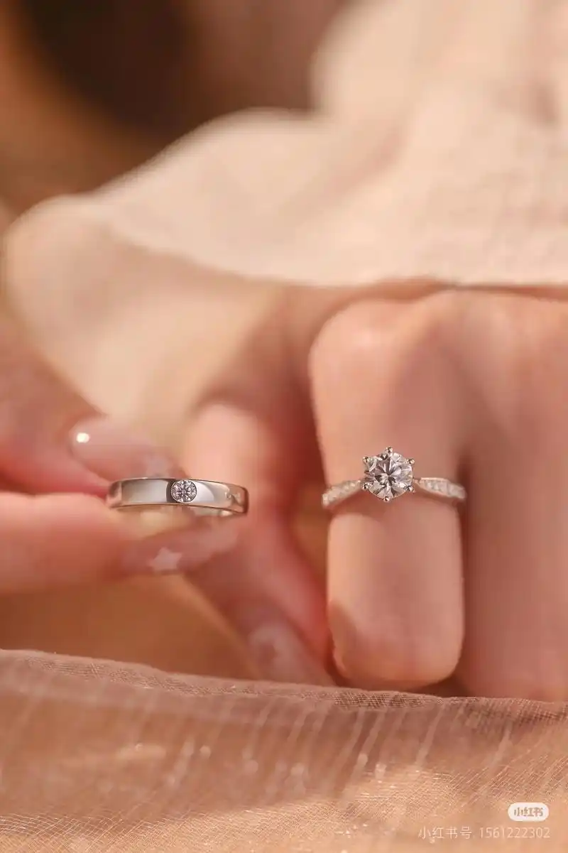 私人定制情侣钻戒,结婚订婚备用#培育钻石 #高品质钻饰