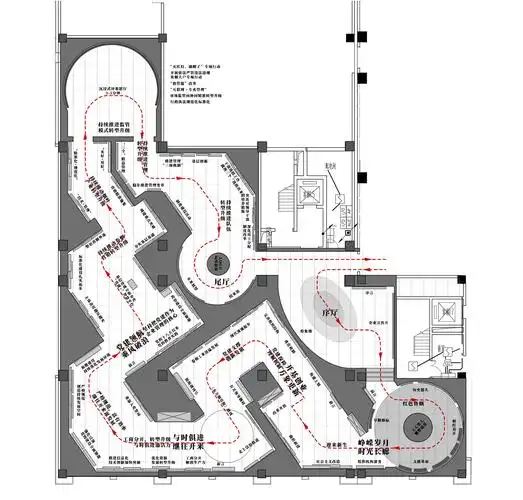 某企业馆800平展厅布局方案