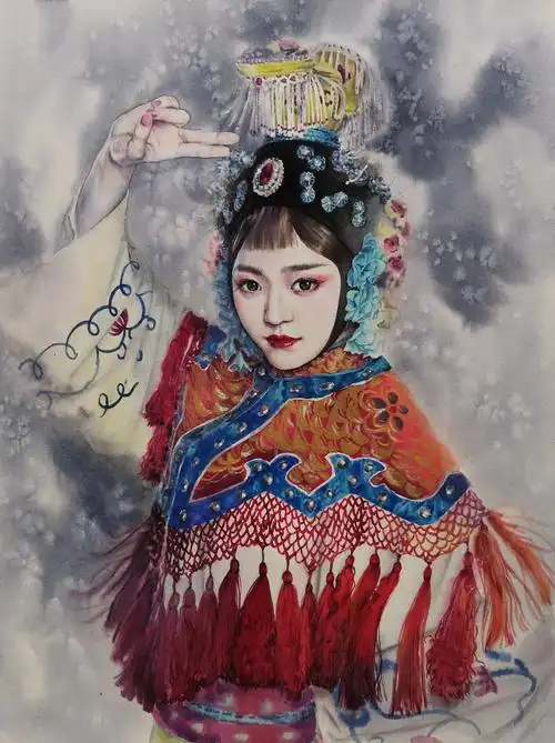 水彩戏曲人物|纯艺术|绘画|阿小阿细 - 原创作品 - 站酷 (zcool)