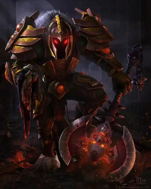 魔兽世界国外画家艺术作品狂暴嗜血的狼人战士