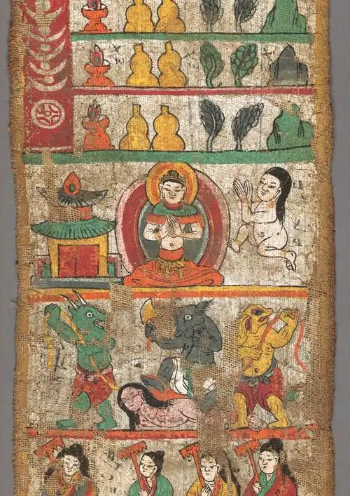 传统东巴画东巴神路图