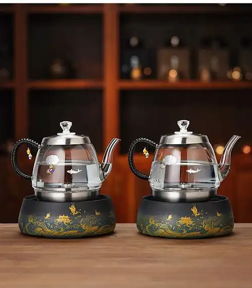 鑫璟仁煮茶器功夫茶烧水壶全自动上水电热水壶家用保温加厚纯手工纯银