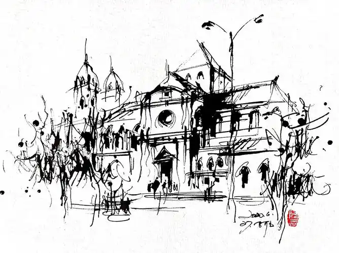 一碗泡面『画本系列』-我的第29-30本画本-城市速写系列纯艺术-绘画3