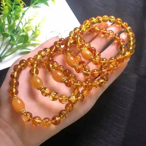 《净水级》花珀手链天然保真精工细作