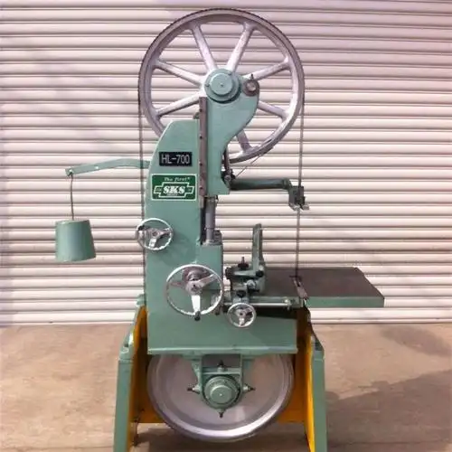 唐洋牌立式带锯机 mj319立式带锯机配置电动跑车木材厂加工原木