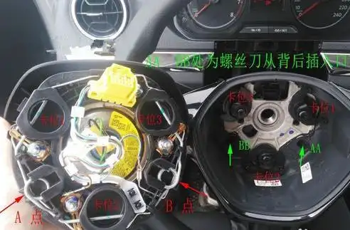 方向盘怎么拆 捷达伙伴 1,先把安全气囊拆下来,平时按喇叭浮动这部分.
