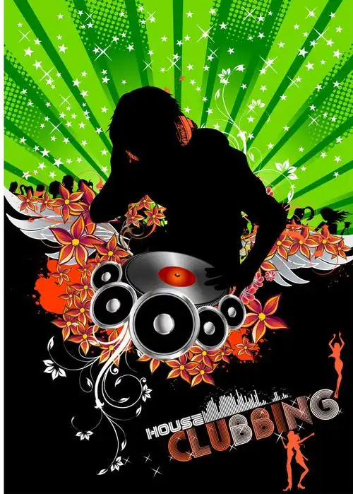 海报-摇滚节乐队-易于编辑/移动-vector