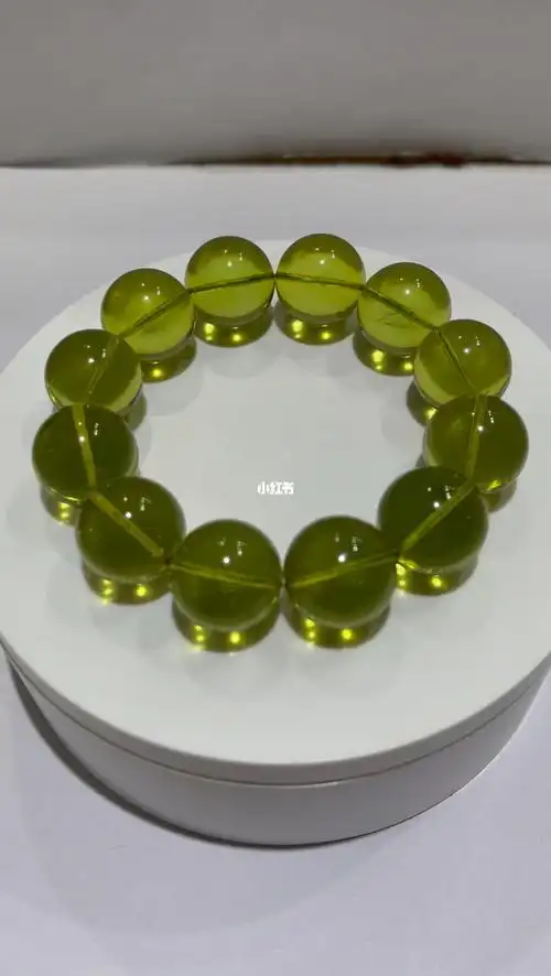 绿珀圆珠18手串