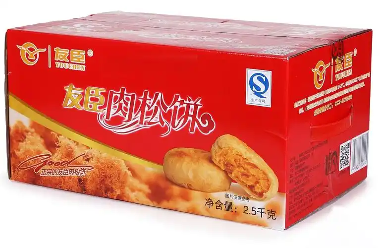 友臣 肉松饼2.5kg 正品原箱70个左右 每月新货 网销.