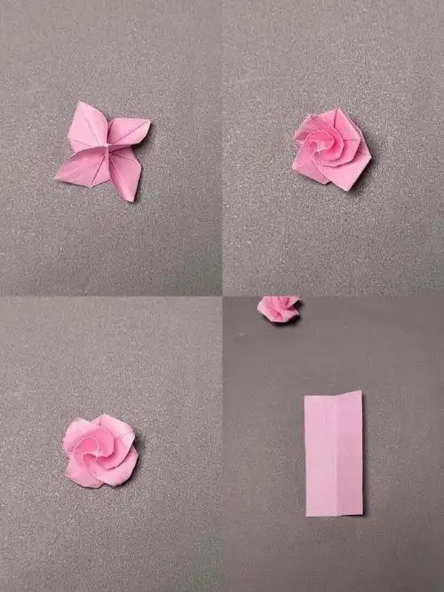 折纸教程!玫瑰花折纸.