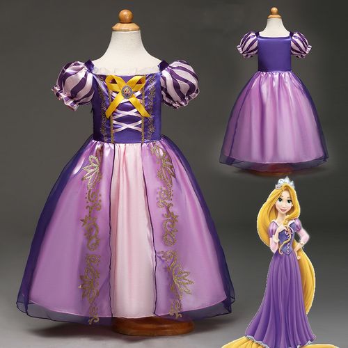 新款女童苏菲亚长发公主裙万圣节迪士尼tangled cosplay演出礼服
