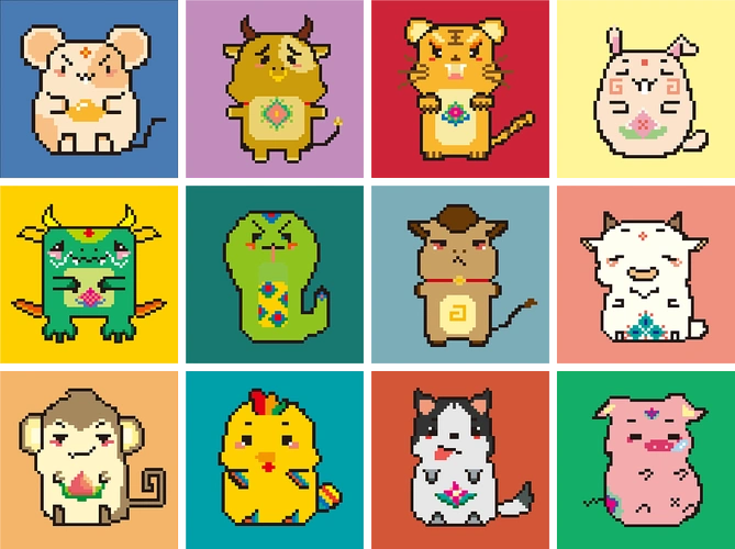 物灵志-像素化十二生肖