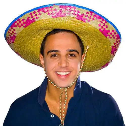 刺绣墨西哥帽,颜色随机