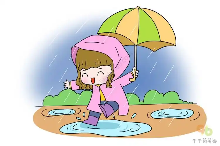 熊孩子日记系列 下雨踩水坑