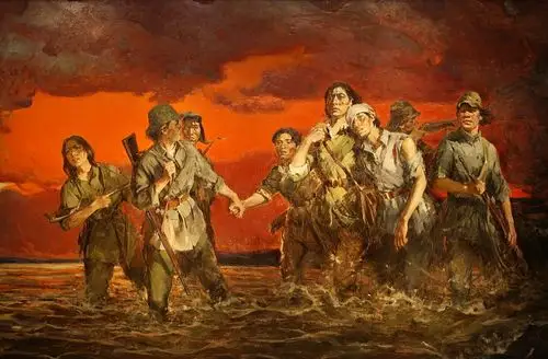 中国美术馆纪念抗战胜利70周年美术展作品欣赏