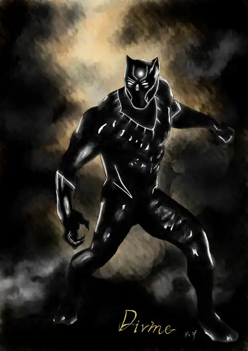 原创手绘:漫威——黑豹