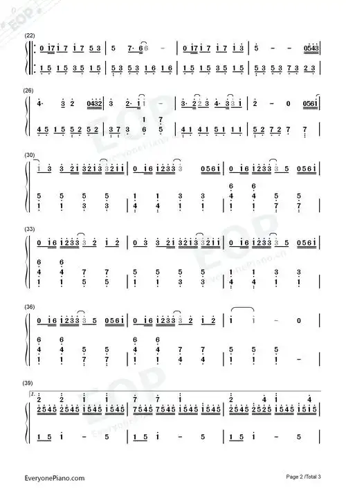 小情歌-苏打绿双手简谱预览2-钢琴谱文件(五线谱,双手简谱,数字谱