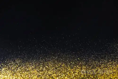 黑色, 抽象背景金色闪光砂纹理边框