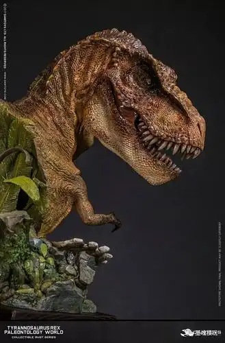 damtoys博物馆系列霸王龙胸像双脊龙双冠龙头部雕像摆件壁挂