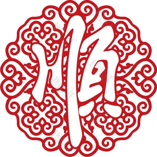 六六大顺窗花素材