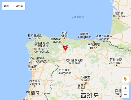 西班牙莱昂省地图