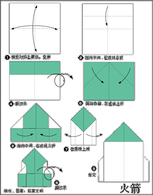 折纸火箭背景图 手工折纸大全-蒲城教育文学网