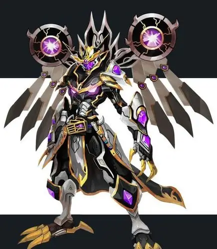 外形就像一个人类大小的龙形机甲,全身盔甲由魔法金属制作,赋予变身者