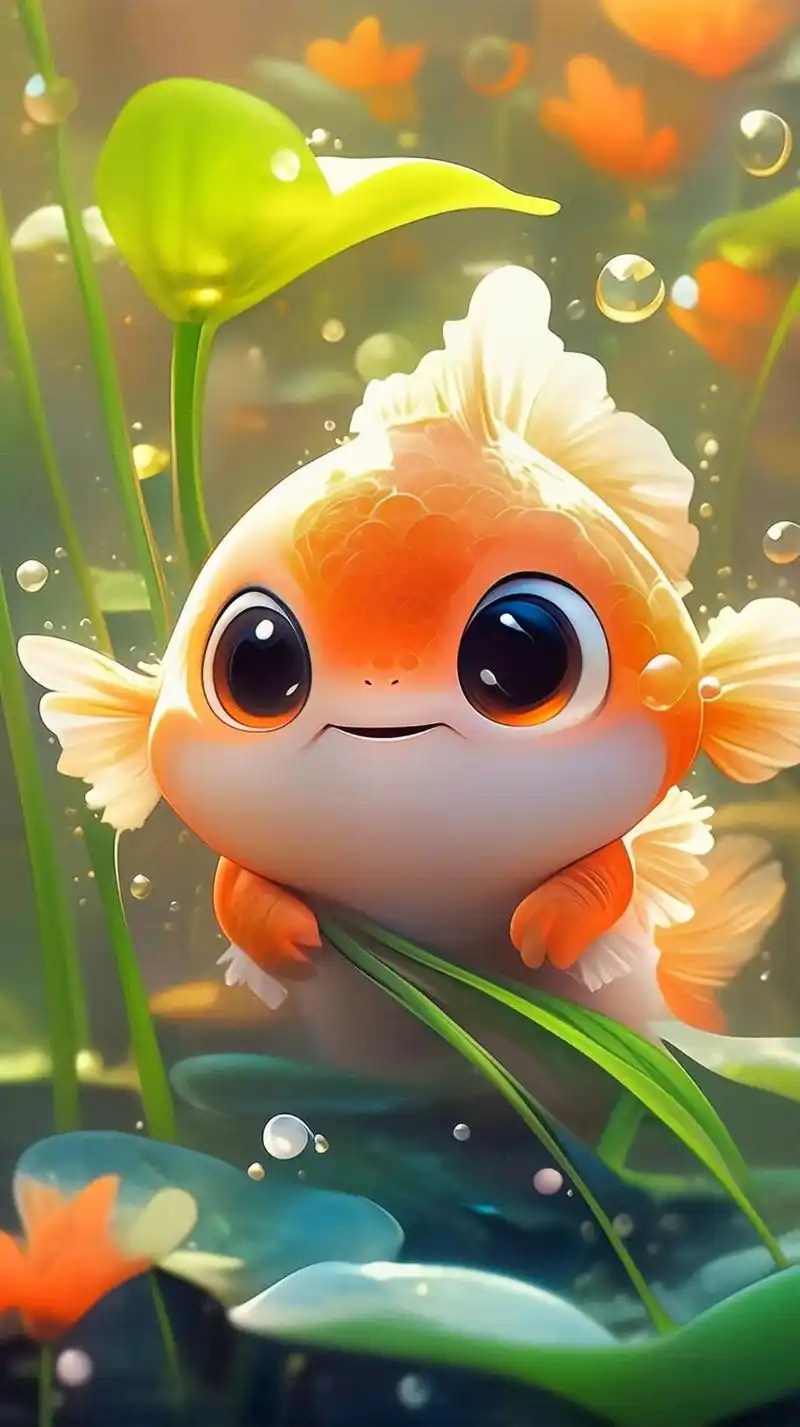 夏日荷花池里,奇奇怪怪的金鱼#插画 #卡通 #金鱼 #动画  - 抖音