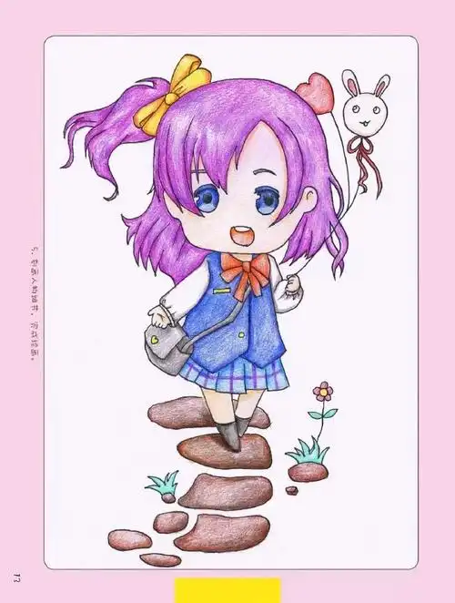 儿童画动漫人物范画儿童画线描范画作品集