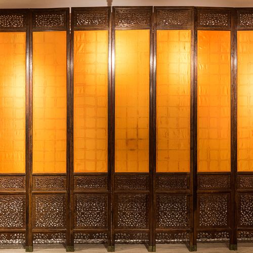 明代黄花梨福禄寿十二扇围屏风首都博物馆展品真品古董拍卖真品