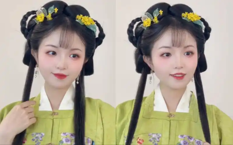 超简单明制少女发型