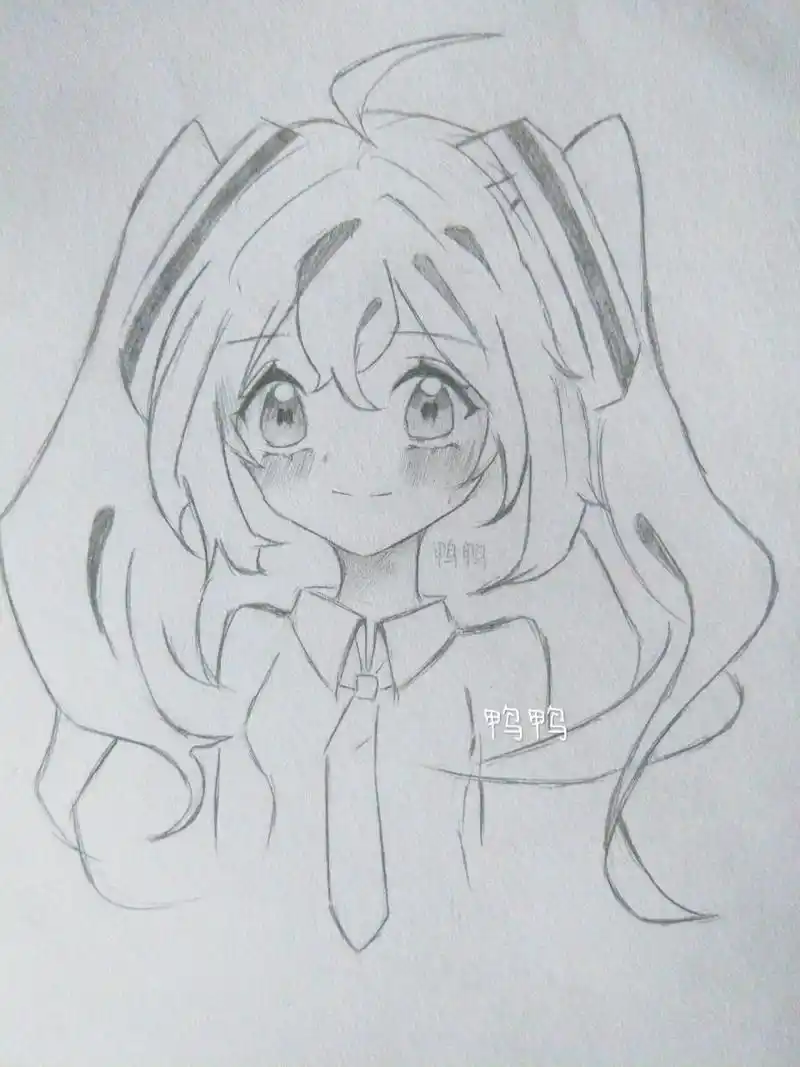 初音未来(过程图) 浅画了一下